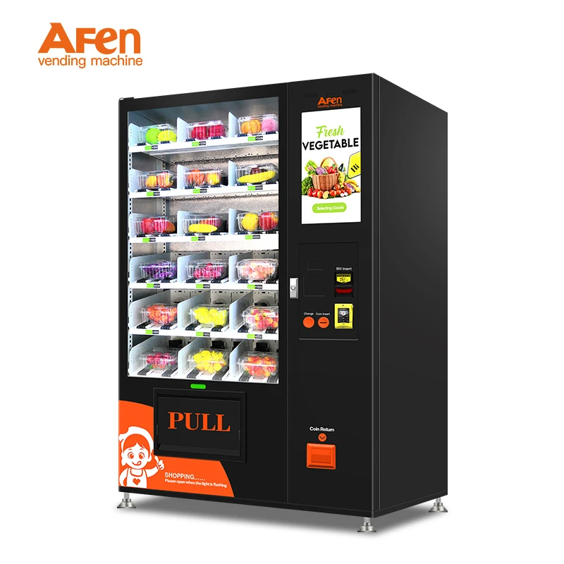 AFEN Upgraded Elevator Glass Bottle Vending Machine With Lift System