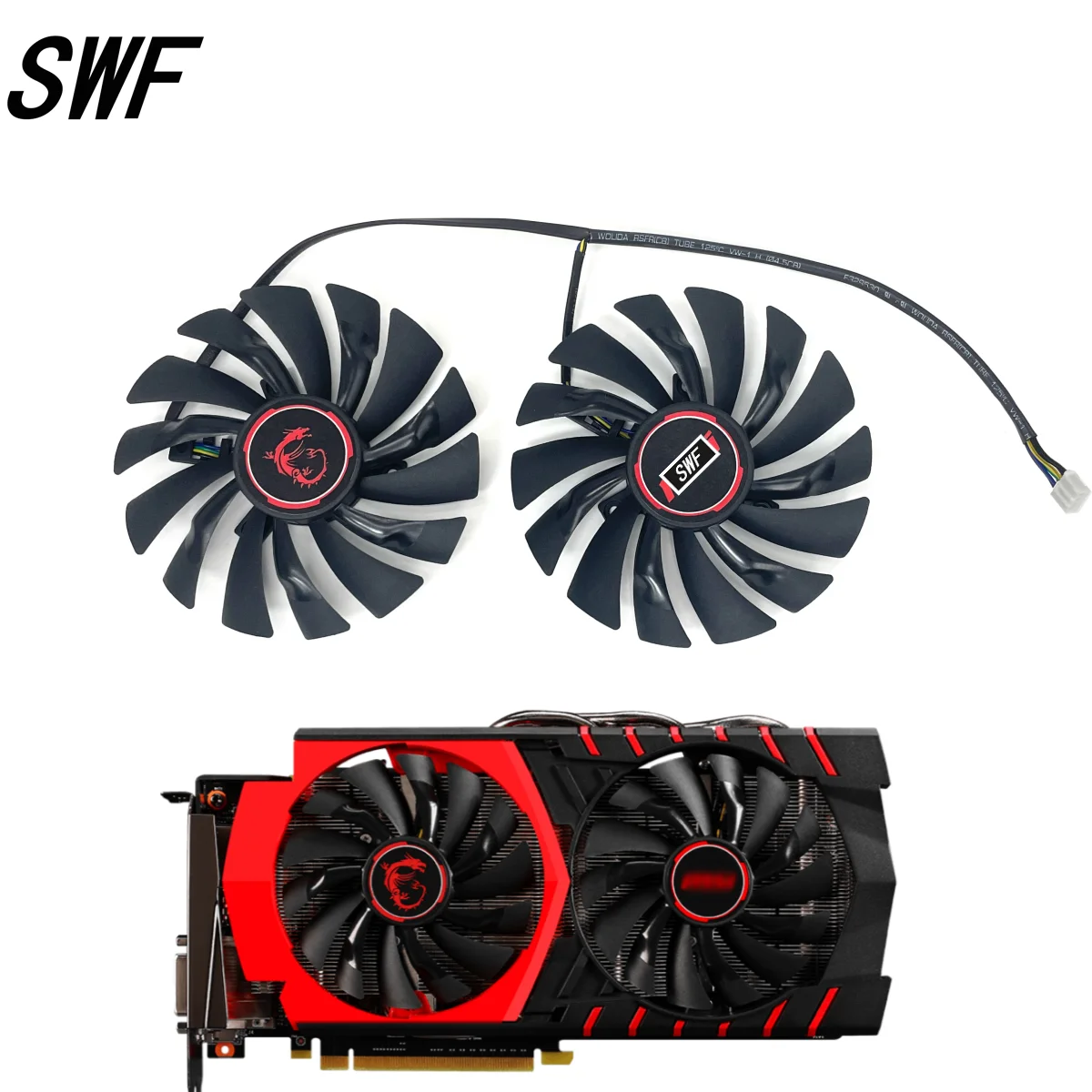 

2PCS/lot 95mm PLD10010S12HH 4PIN Cooling fan For MSI GTX 960 1060 1070 1080 Ti GTX980Ti GAMING RX 470 GAMING X Graphic Card Fan