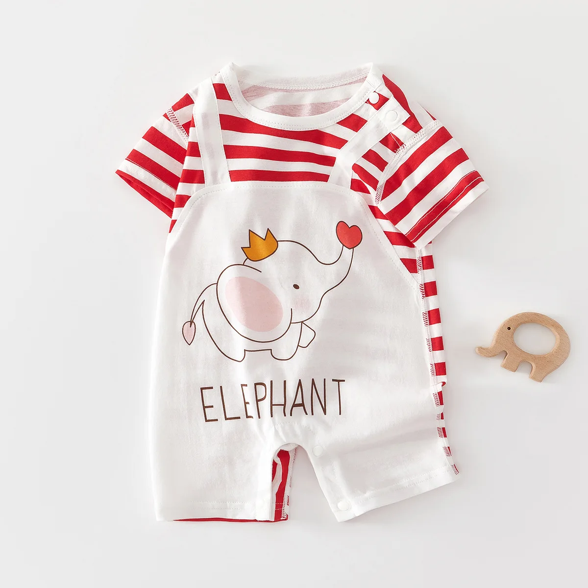 Newborn pure cotton boneless Romper Men's Treasure Women's Treasure onesie Climbing clothing Children's clothing