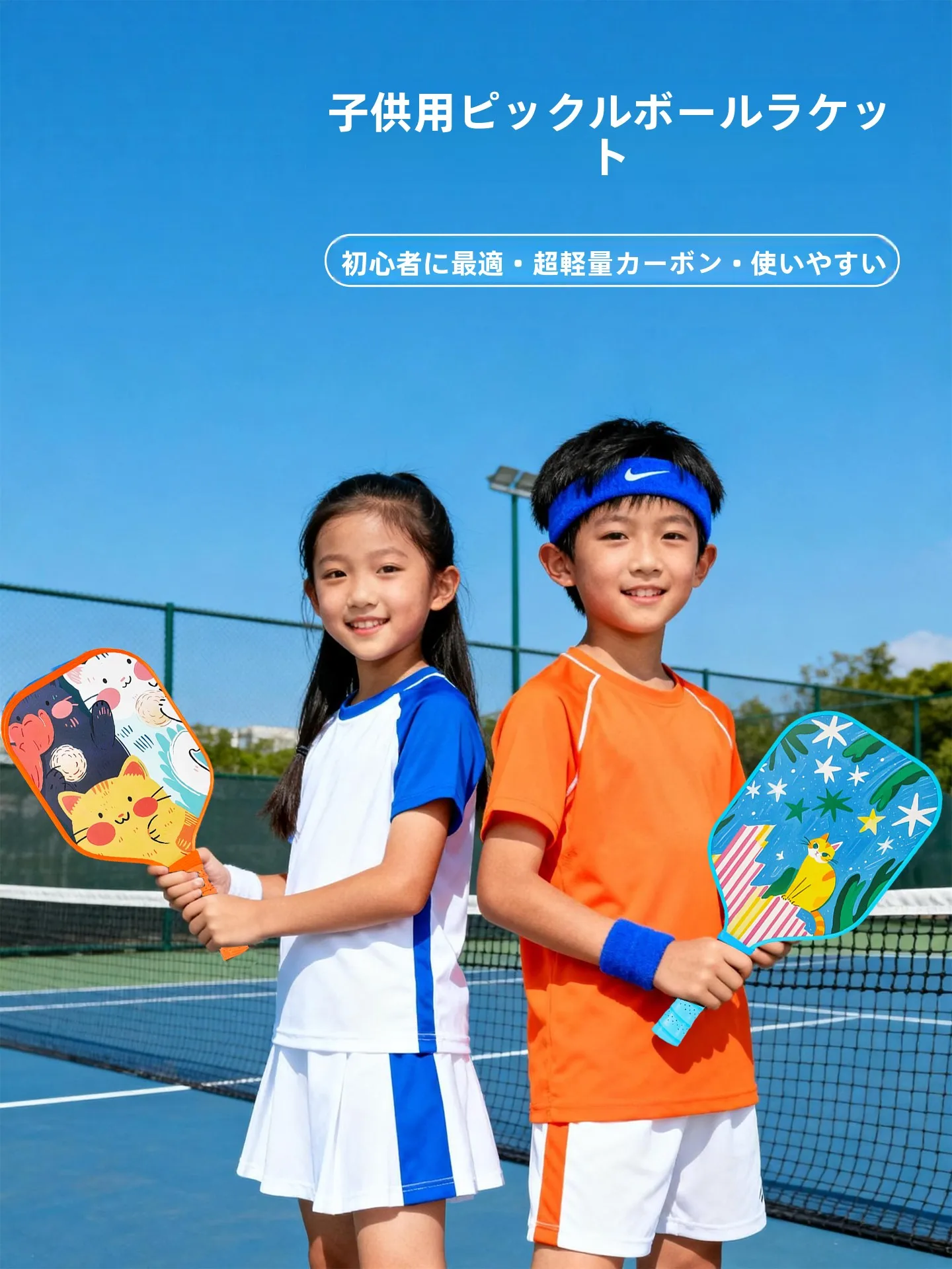 professional-grade-children's-pickleball-paddle-set-carbon-fiber-glass-reinforced-sports-equipment-full-set-racquet