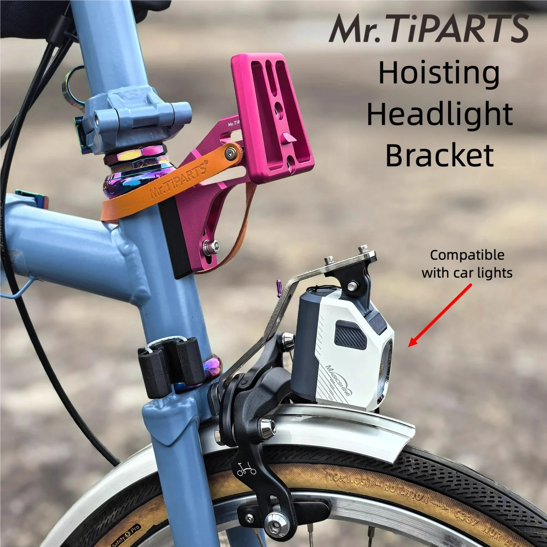 

Folding Bicycle Stainless Steel Lifting Light Stand For DAHON FOR Brompton GOPRO Camera Fixed Bracket