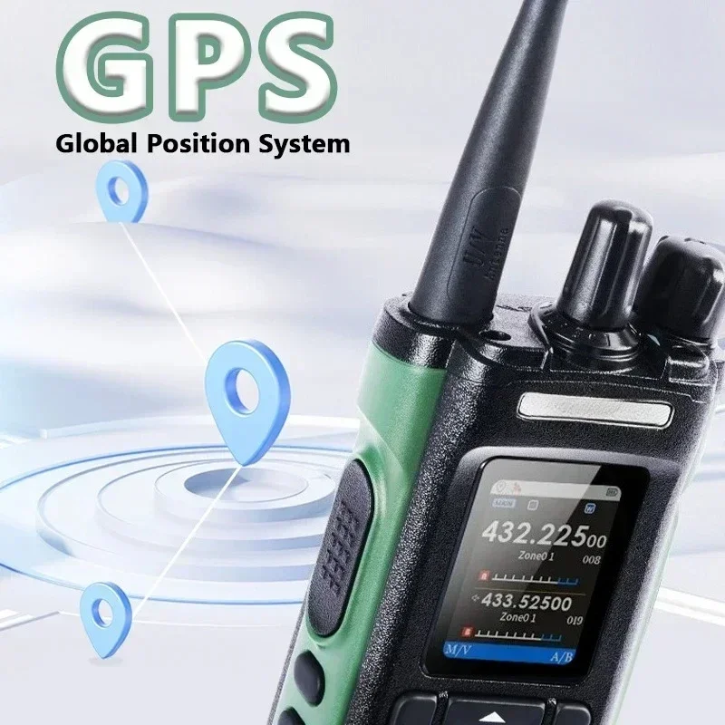 New Walkie Talkie for Baofeng UV-32 GPS 10W Bluetooth Programming MultiBand Wlss Copy Freq Type-C Ham Radio Updated UV-25M 152