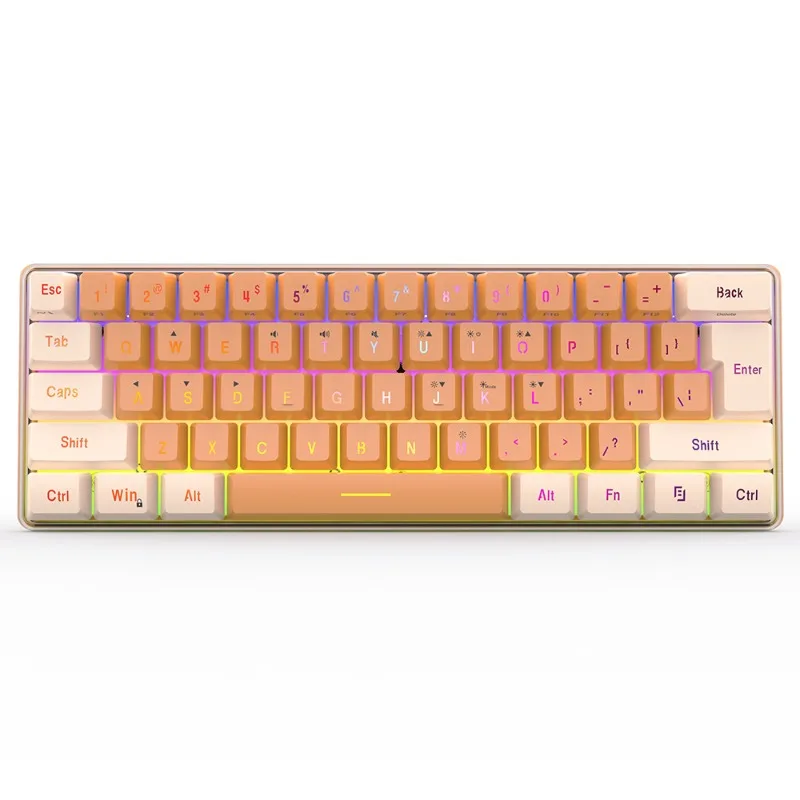 Wired keyboard Girls high-value e-sports RGB mechanical feel Desktop computer Office home