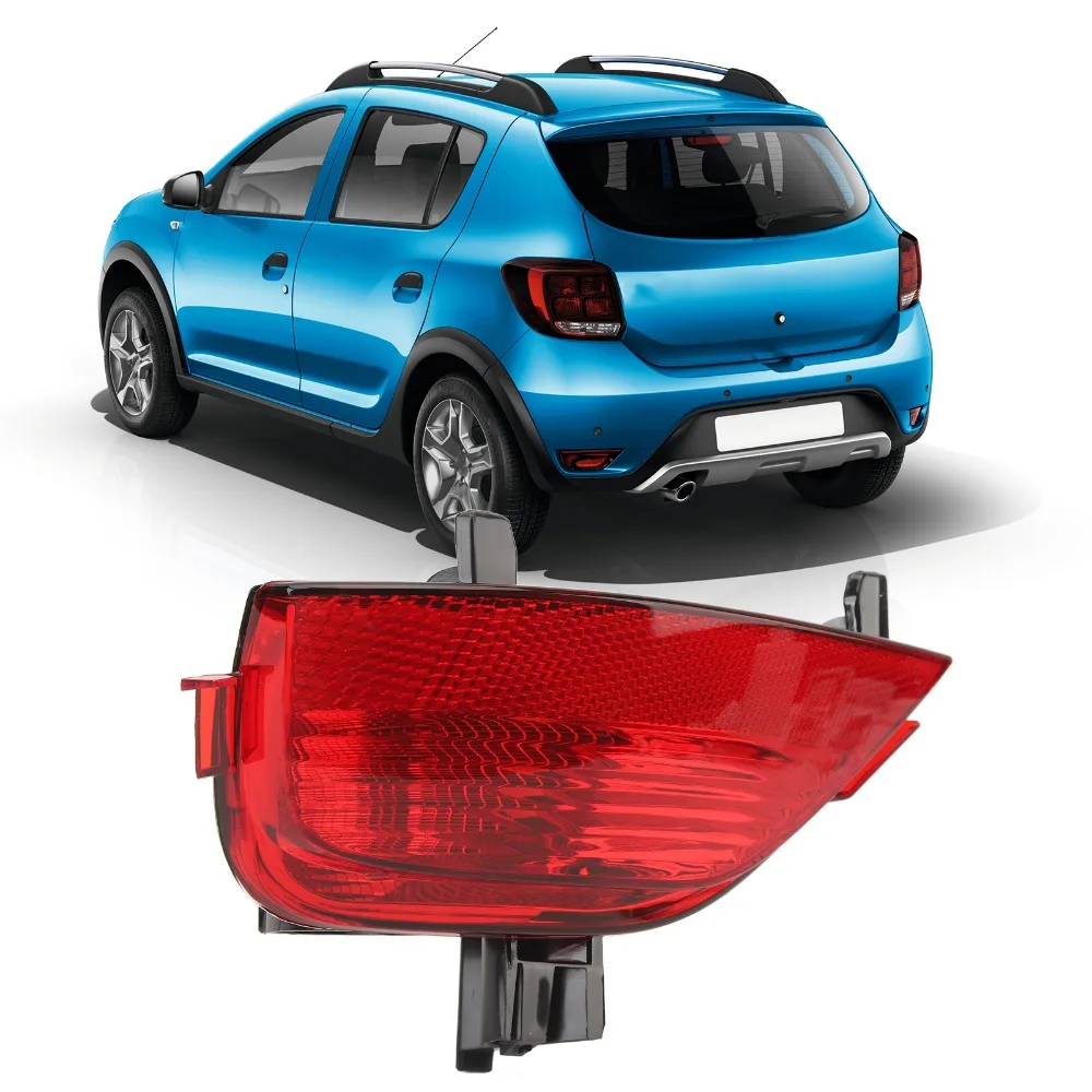 Rear Fog End Lamp Lens High Strength Side Fog Light Cover Case with Reflector Replacement for Dacia Sandero MK2 MK3 Left