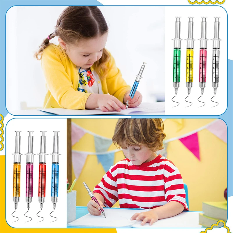 Stylos à seringue rétractables pour infirmières, stylos à bille médicaux multicolores, cadeaux amusants pour étudiants en soins infirmiers, nouveauté, 80 pièces