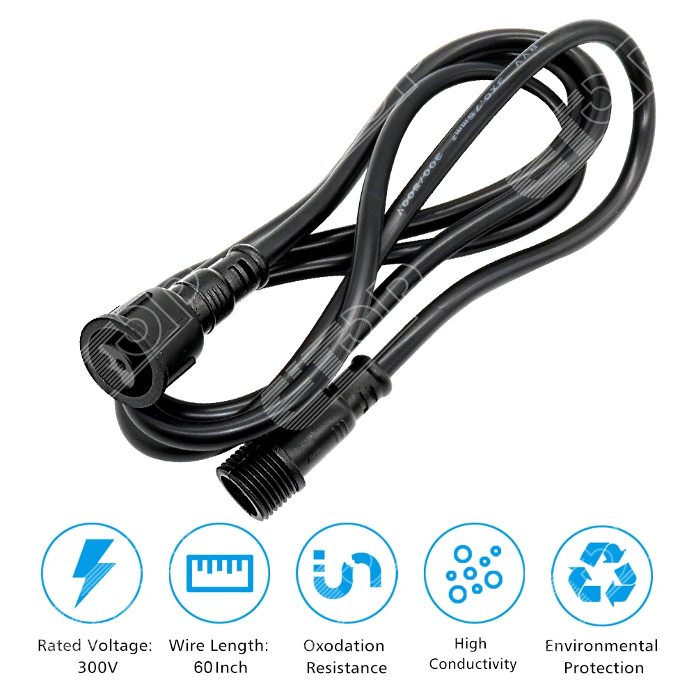 

Кабель-удлинитель Xconnect Pigtail 3-контактный, 3 м, водонепроницаемый, для наружного электрического использования