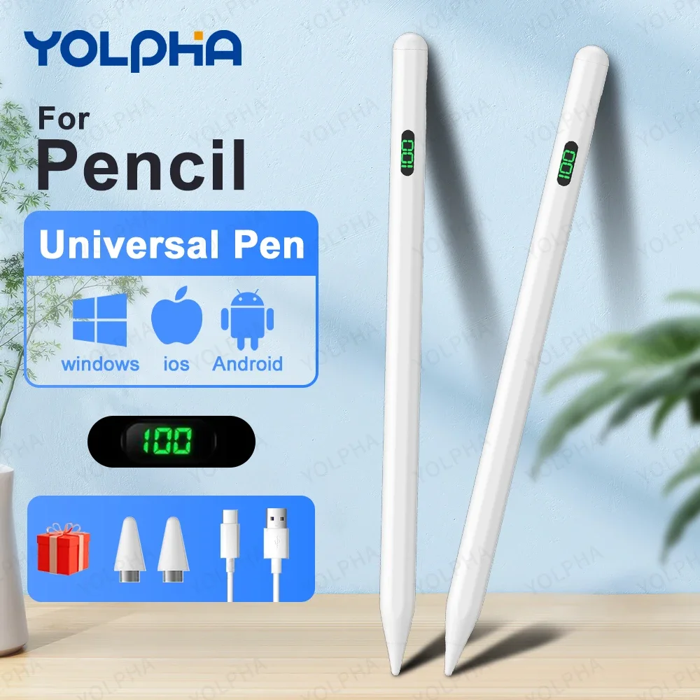 Caneta Stylus Universal para iPad 2018-2024 e Caneta Touch Screen para Celular Android Xiaomi HUAWEI IOS Samsung Magnética Digital