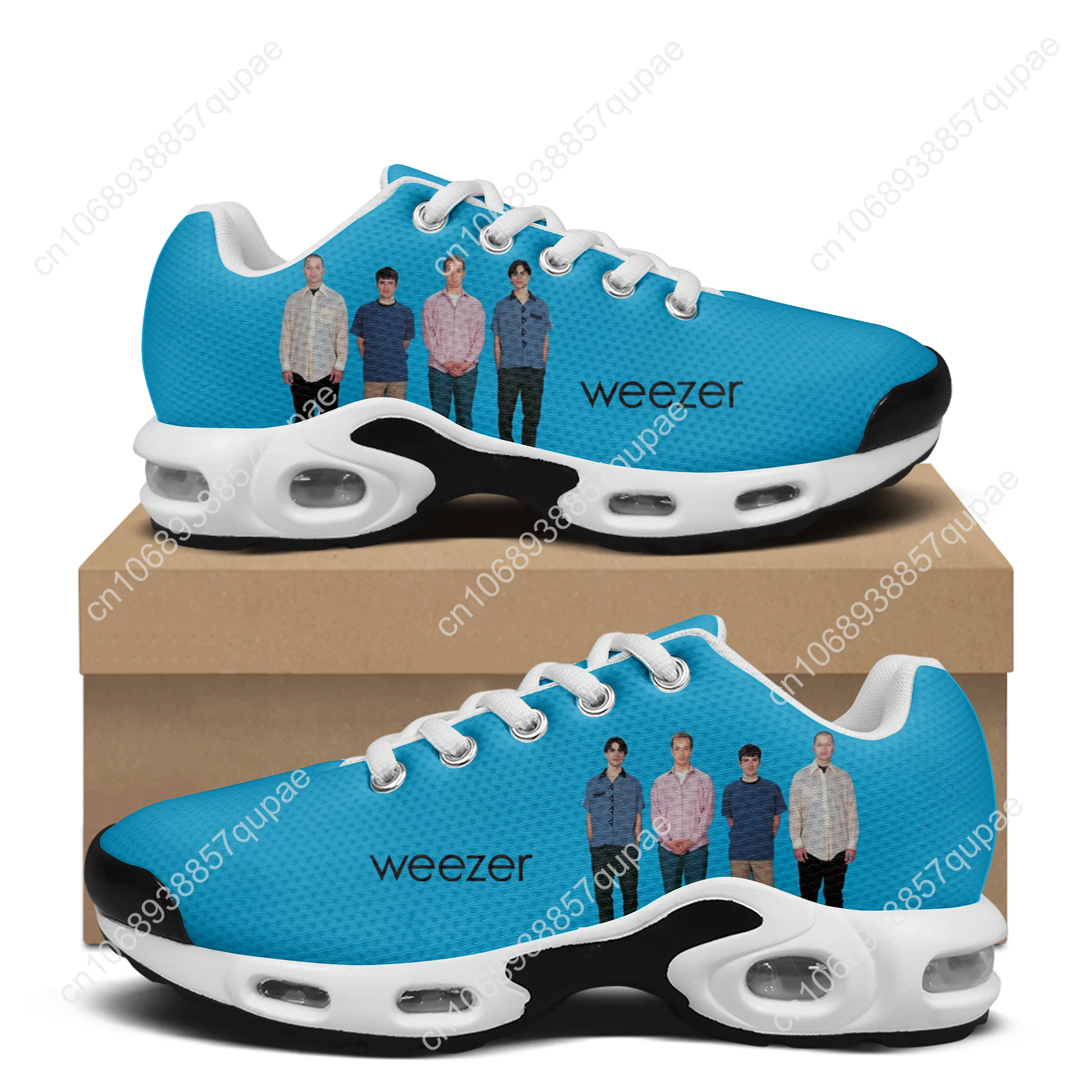 Weezer Air Cushion Sneakers Pop Rock Band Mens Womens Teenager Lightweight Sports shoes High Quality Custom Leisure Mesh Sneaker