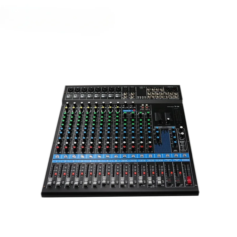 Y-16 profession elle 16 kanal 24 dsp tragbare video audio geräte elektronische stereo mp3 stufe dj mixer