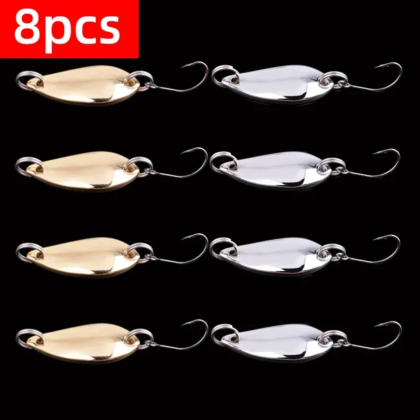 8pcs Trout/Bass Lure Set Spoonbait Spinners Spoon Bobbin Artificial/Hard Bait Sequins For Carp Fishing Tackle/Wobblers/Lures Sea