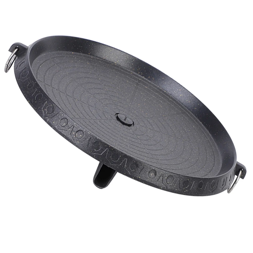 

Bbq Non-Stick Grill Plate Lightweight Portable Gas Stove Barbecue Bakeware Outdoor Roasting Tray Easy Clean Metal Grilling Pan