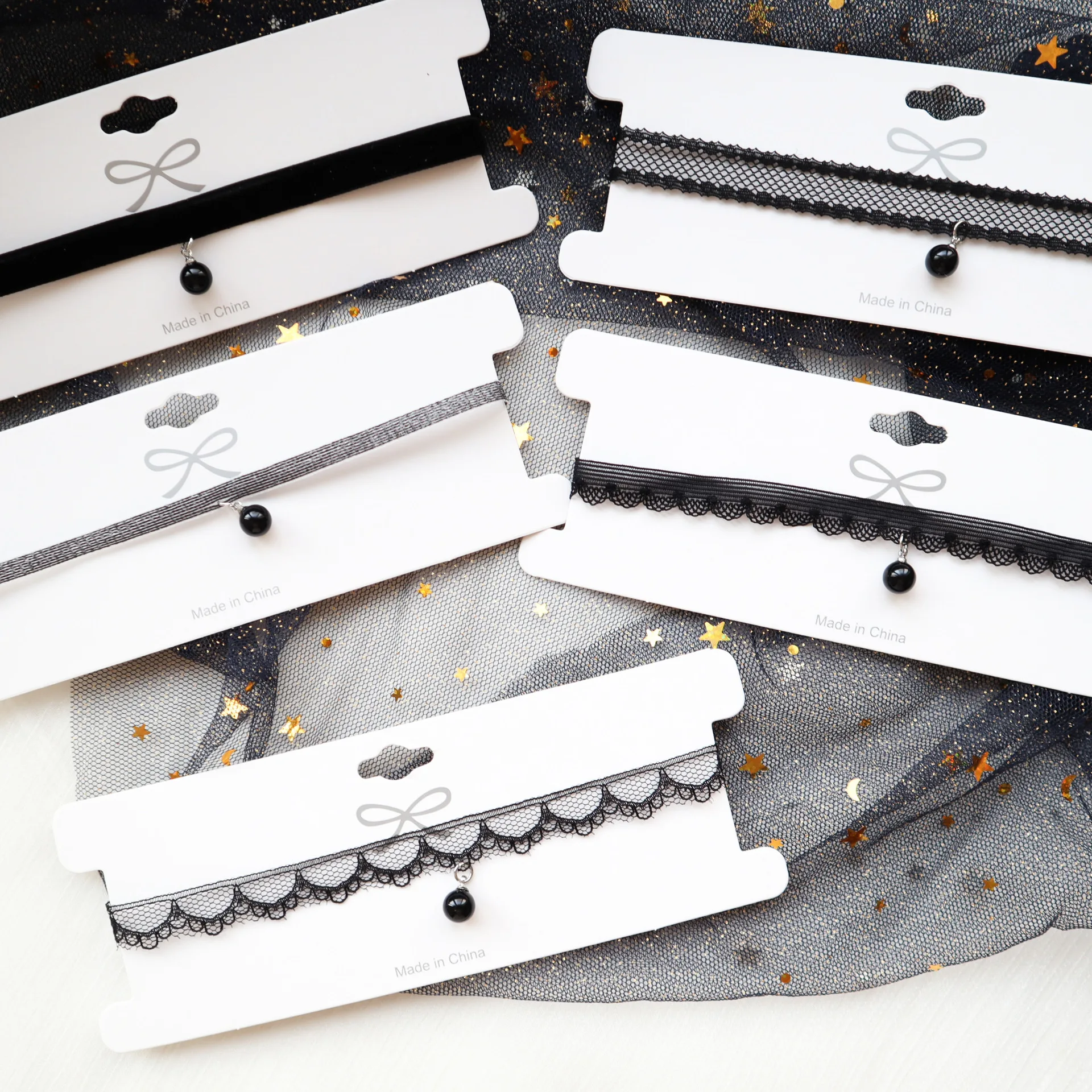 チョーカー ブラックレース ブラックパール ドロップペンダン - Pearl Choker Necklace Vintage のレビューと価格