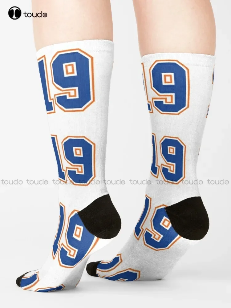 Nineteen Jersey Number Sports 19 Socks Personalized Socks Christmas Gift Unisex Adult Teen Youth Socks Custom 360° Digital Print