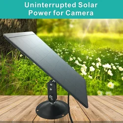 Outdoor 10W Solar Panel 10Ft Cable Type-C Port Waterproof Solar Panel 5V Micro USB Solar Cells Charger For Phone/Security Camera