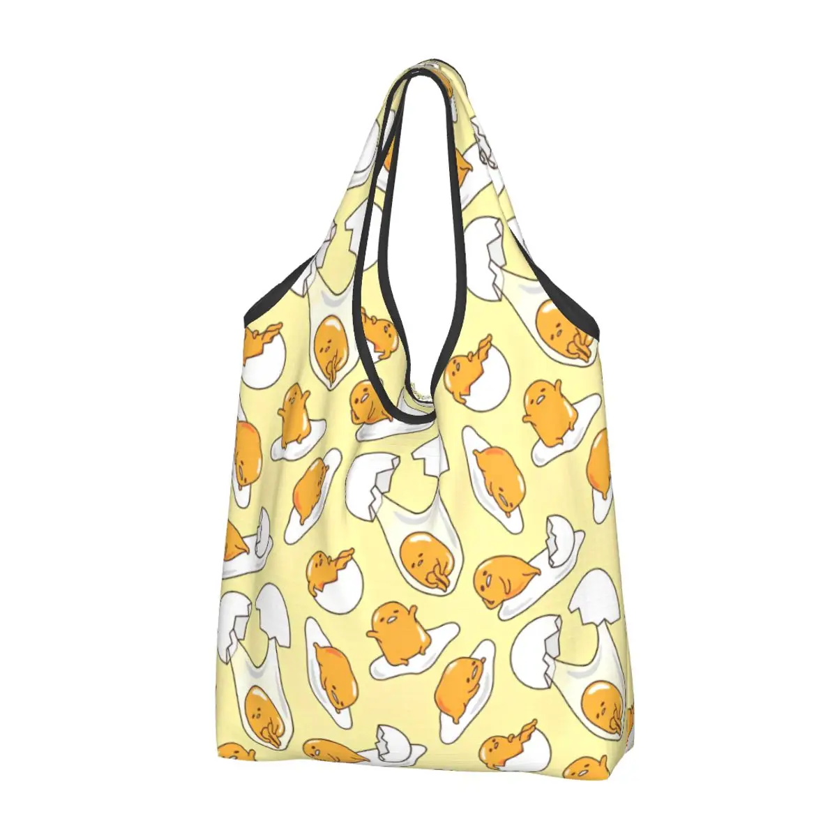 Gudetama The Lazy Egg Shopper Bag Graphic Shopping Bags Women Cute Tote Bag Polyester Travel Female Handbags