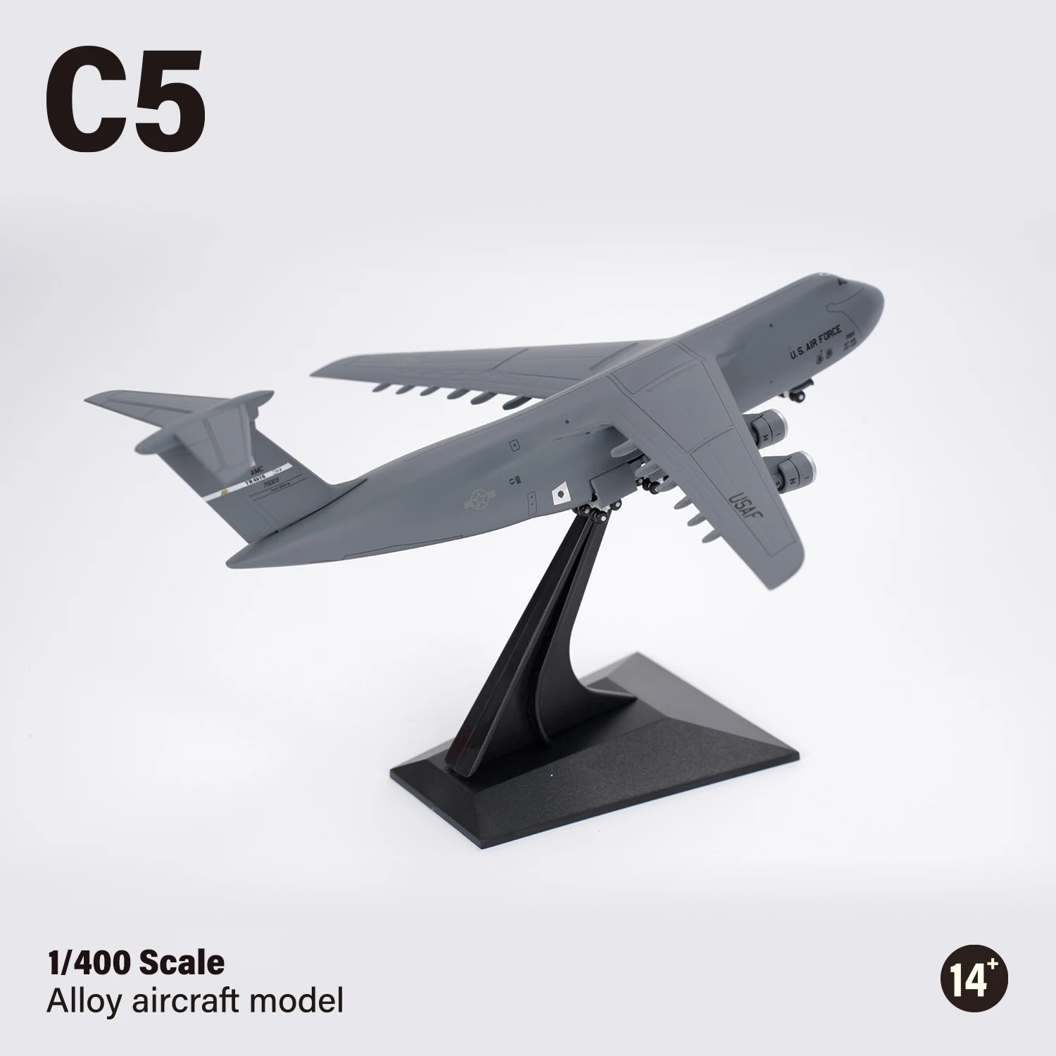 1/400 Alloy C-5 Galaxy Military Transport Aircraft Model USAF