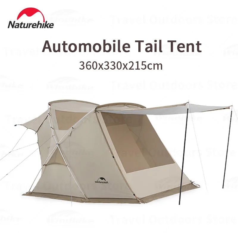 Naturehike Car Docking Tent Shelter SUV Rear Side Canopy for Family Camping Outdoor Glamping Sunscreen 2 People Rainproof 2.15m