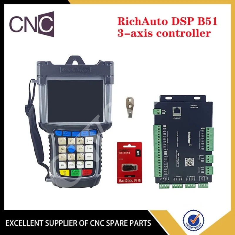 

RichAuto DSP B51 B55 B57 B58 B517 B581 Offline 34-axis CNC motion control system handheld engraving machine controller G code