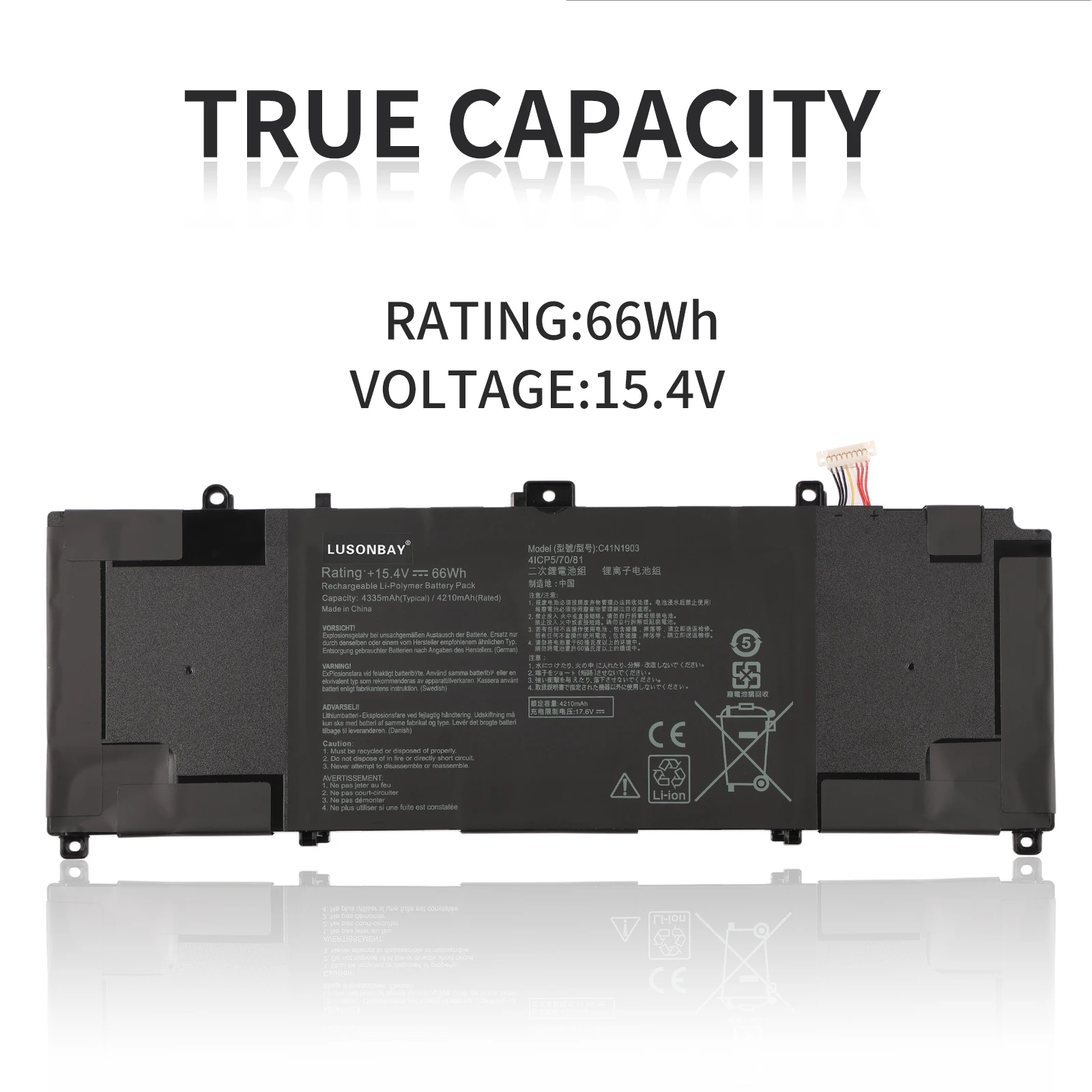 C41N1903 66WH Battery For ASUS ExpertBook B9 B9400CEA B9450CEA B9450FA B5302F B3302 B5302CE C41P0J1 0B200-03560100