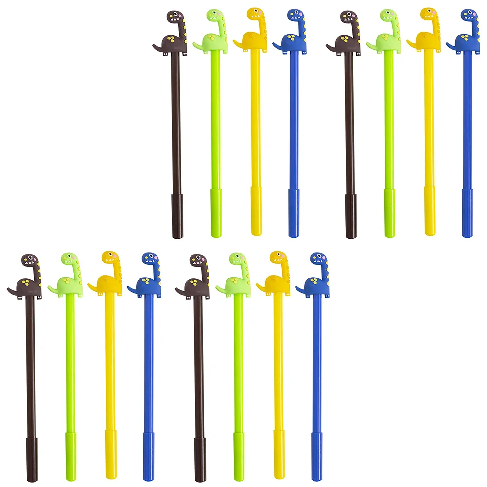 

16 шт. гелевые ручки с пятнистым дизайном динозавра, милые гладкие ручки для письма для детей, студентов, офисные канцелярские принадлежности, долговечные фирменные ручки