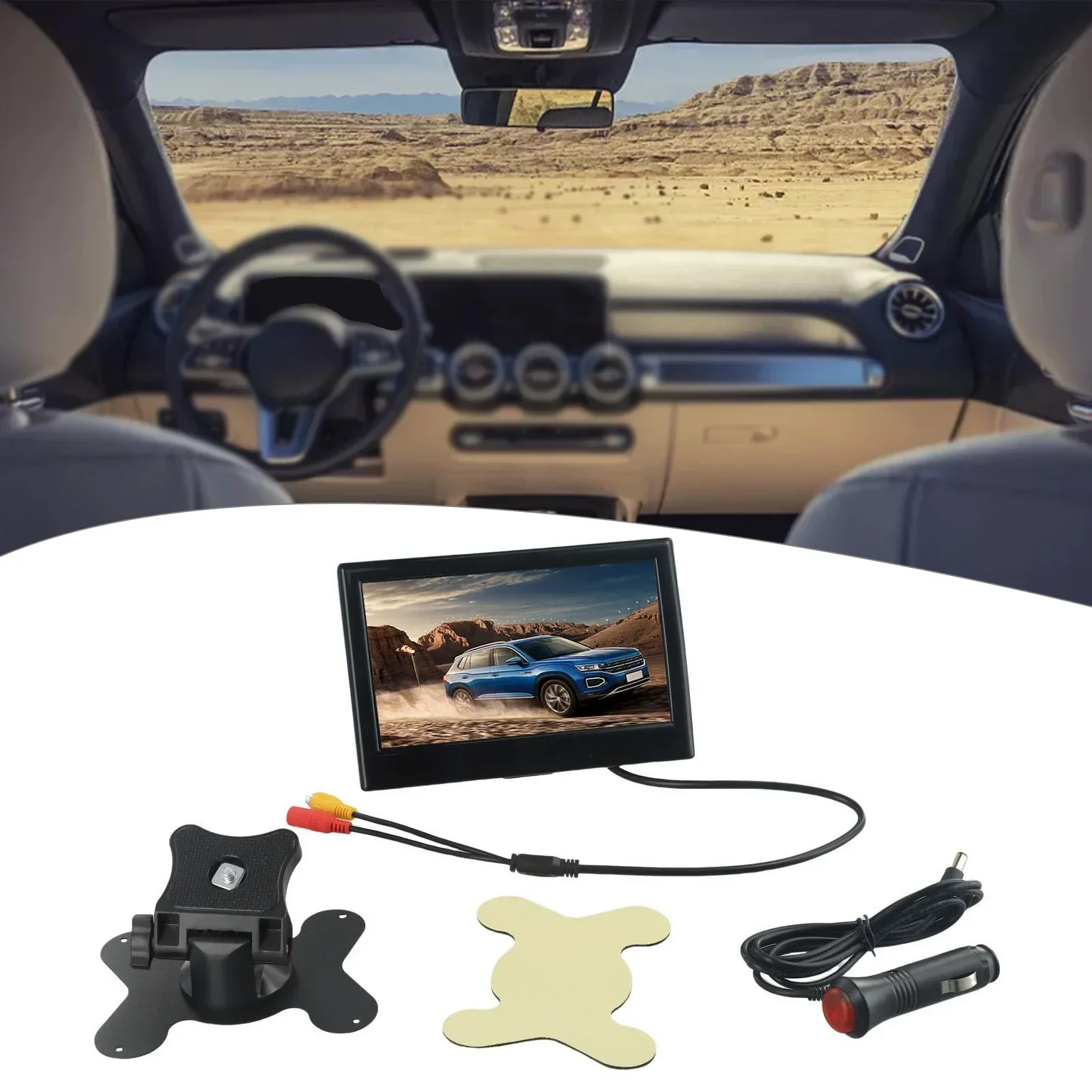 Truck Tractor Lorry Rear View Backup Monitor Kit with 7 Inch LCD Display Supporting For IR Reversing and Dual AV Inputs