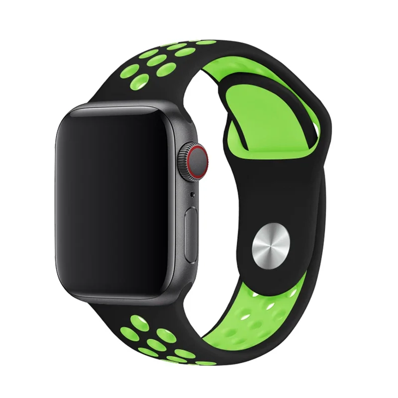 Sportarmband für Apple Watch, 44 mm, 45 mm, 46 mm, 38 mm, 40 mm, 41 mm, atmungsaktives Armband, kompatibel mit iWatch Series 11, 10, 9, 8, 7, 6, SE, 5, 3, Ultra, 49 mm. – Detail 14