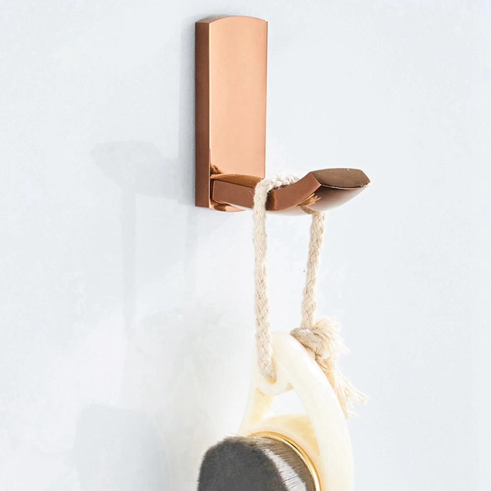 AB09-2 pezzi ganci per asciugamani da bagno, ganci per asciugamani e accappatoio in rame a parete in oro rosa, ganci appendiabiti per bagno e camera da letto