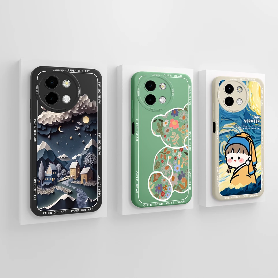 For Vivo Y38 Y36 Y35 Phone Case Floral Coque Anti Scratch Soft Silicone Funda For VivoY36 4G Cover Y 38 Cases VivoY35 4G Carcas