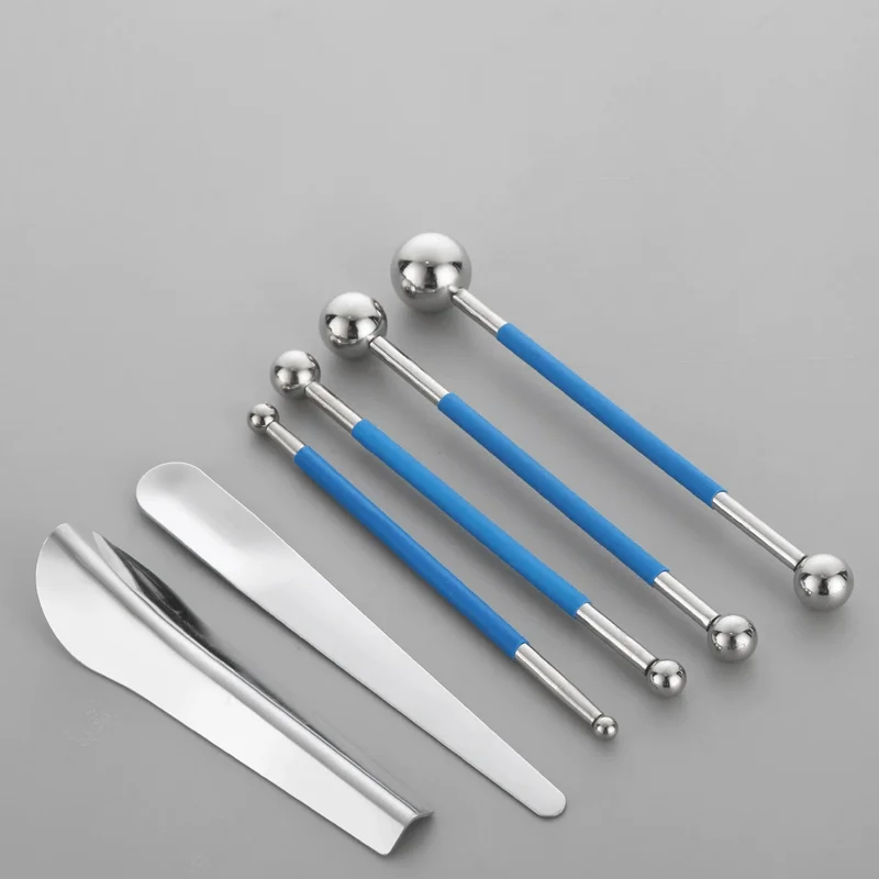 6PCS Stainless Steel Pressed Ball Tile Grout Glue Gaps Repairing Stick Grout Removal Tools Tile Joint Cleaning Caulking Edge