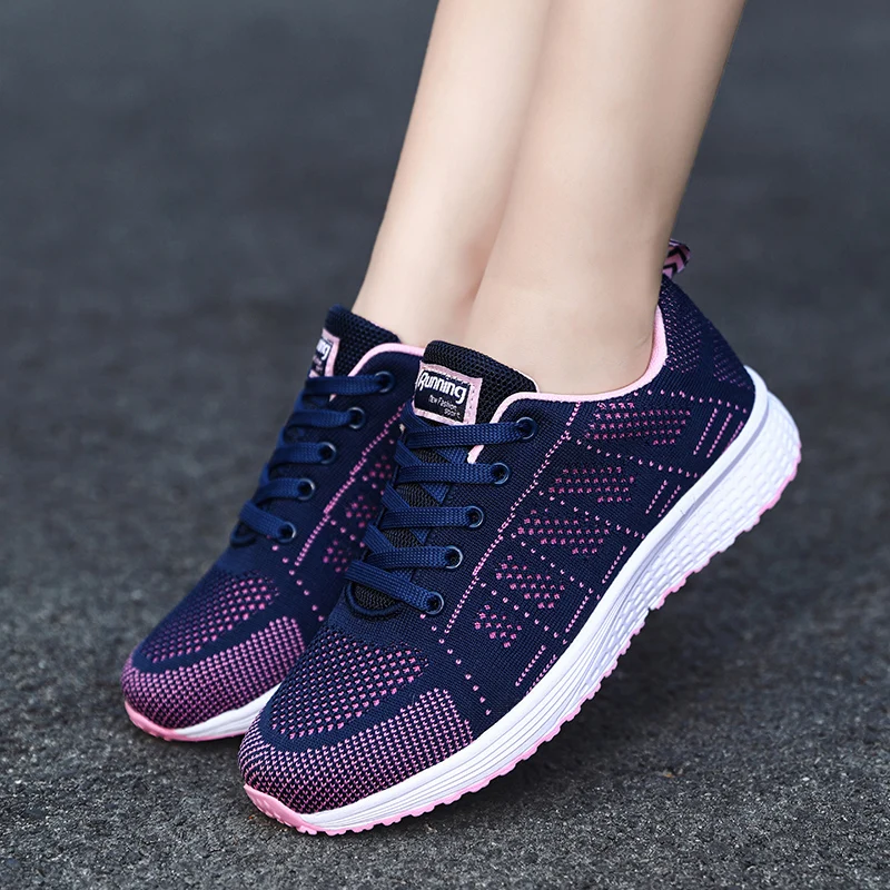 Ladies Casual Shoes Fashion Breathable Walking Mesh Flat Men\'s Sports Sneakers