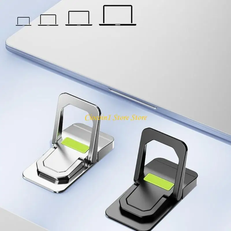 A3PC SelfAdhesive Laptop Support, Hiddens Foldable Risers Stand with Airflows Space, ABS Silicone 2Pair for Travel Work