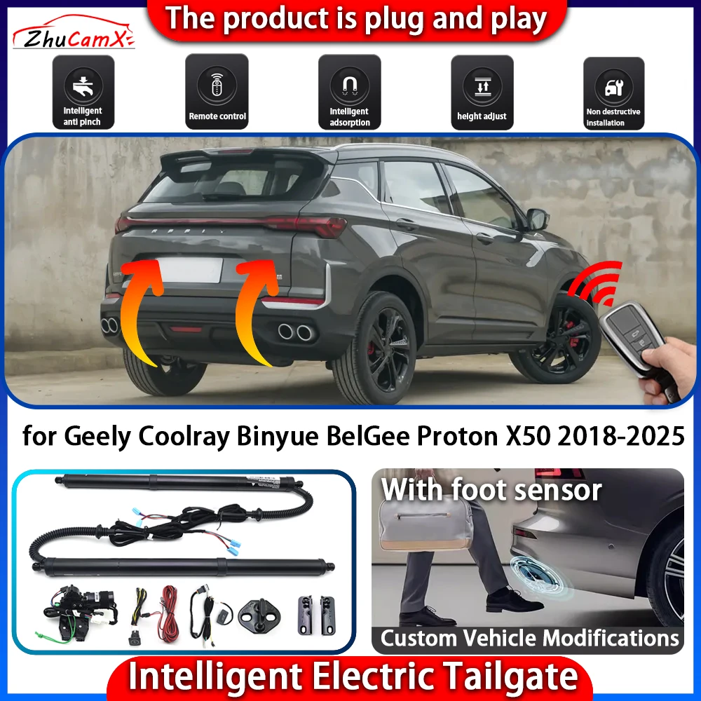 Smart Powered Tailgate System for Geely Coolray Binyue BelGee Proton X50 2018-2025 Automatic Intelligent Electric Trunk Lift Kit