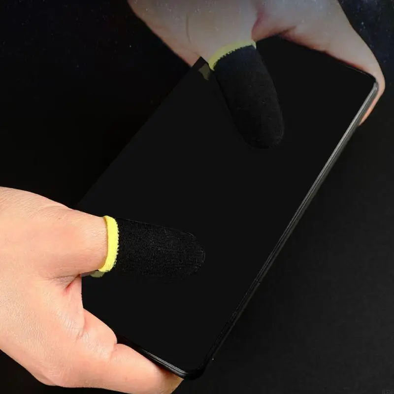 

AP29 1Pair Carbon Fiber Finger Sleeve Non-slip Breathable Finger Gaming Gloves for / Tablet