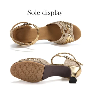 أحذية الرقص اللاتينية من جلد الغزال للنساء المطاط الوحيد منخفض الكعب قاعة الرقص تانغو كيزومبا سالسا حفلة الرقص السيدات الفتيات 3.5 5.5 سنتيمتر أفضل 6 ملابس رقص كيزومبا مبيعا - رقم 6