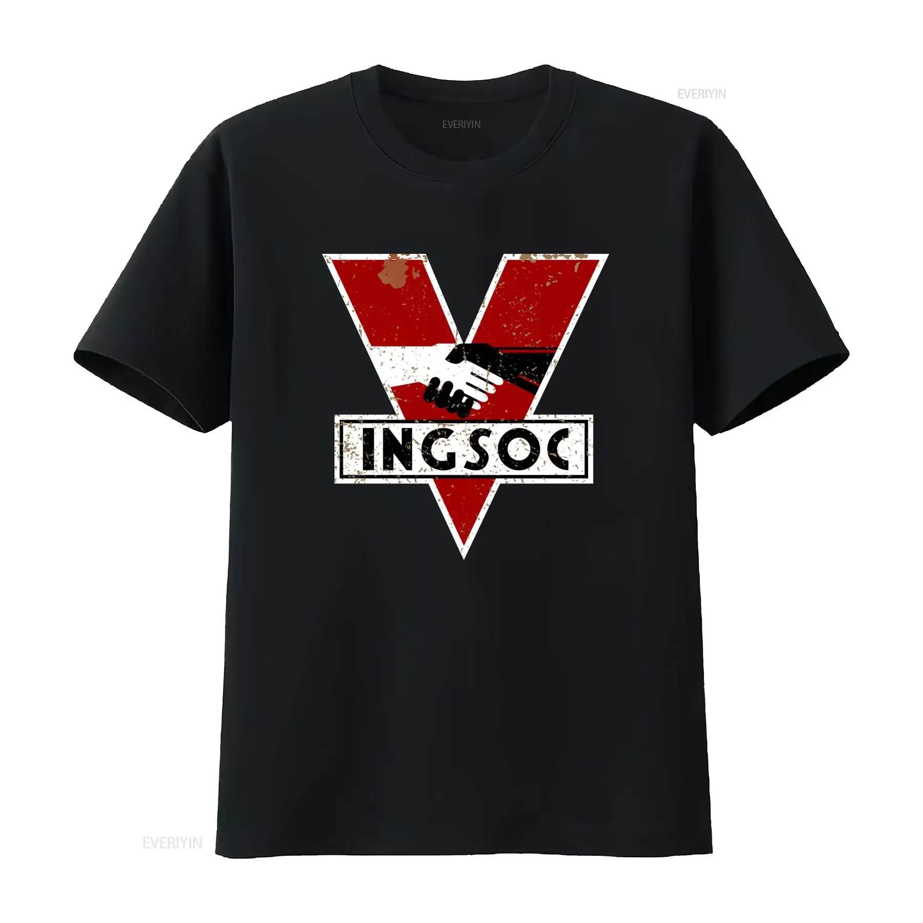 Camiseta vintage con logotipo de INGSOC de 1984, diseño Big Oceania Brother de George Orwell, estilo vintage lavado, suave y versátil