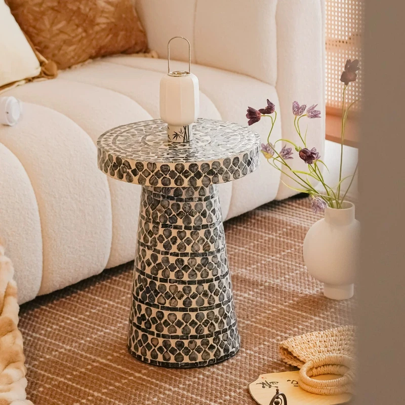End Modern luxury and high end home shell side table simple and creative small coffee tables pliante living room furniture