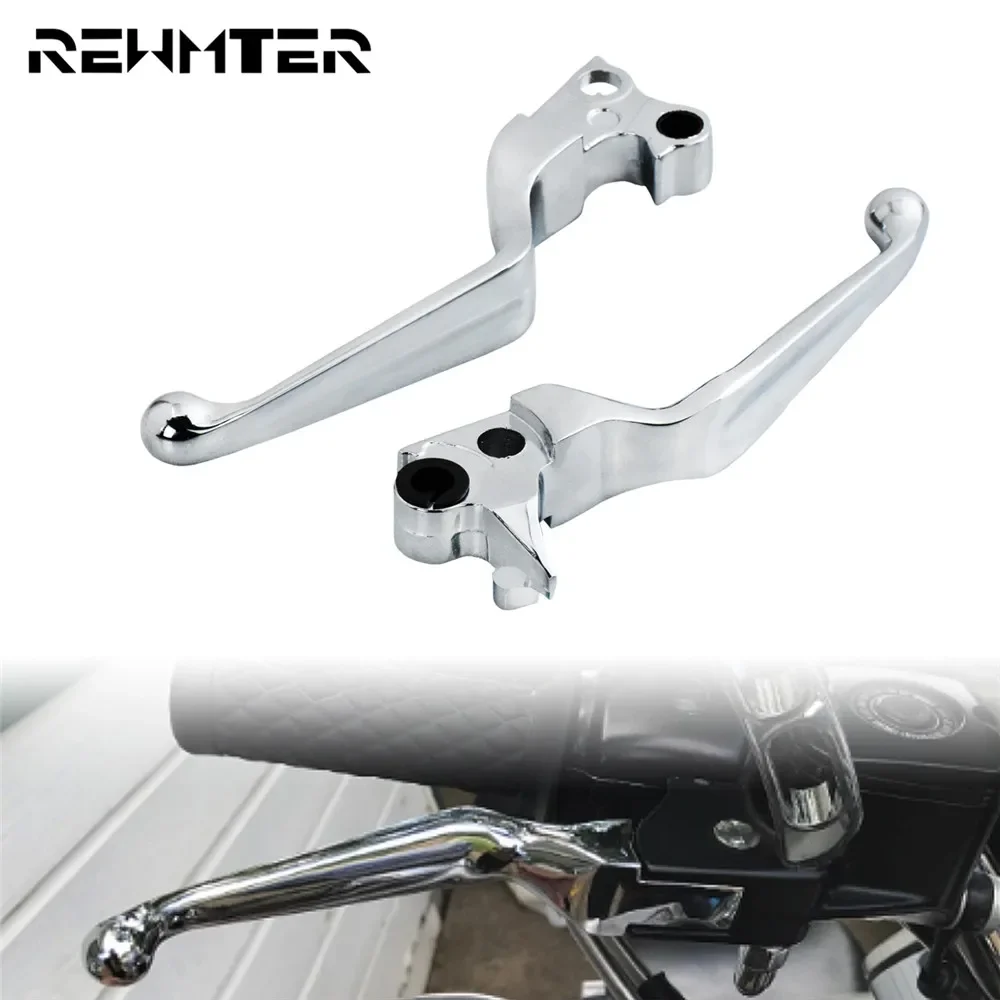 

2xMotorcycle Chrome CNC Brake Clutch Levers Set Aluminum For Harley Sportster XL 1200 883 Dyna Softail Touring Road King Glide