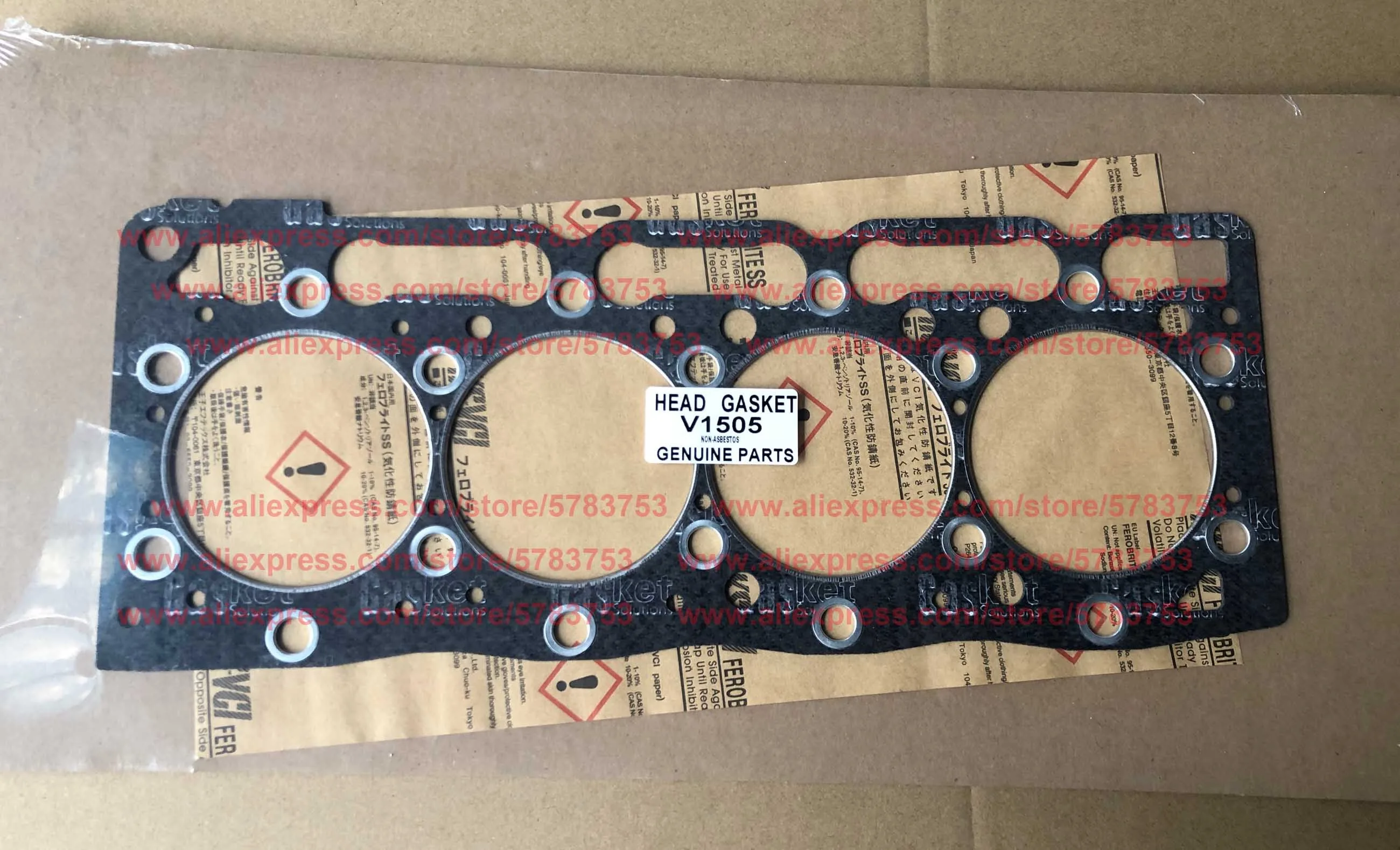 Kubota V1505 Cylinder Head Gasket 16394-03310 / 16394-03313 , Kubota V1505 Engine parts