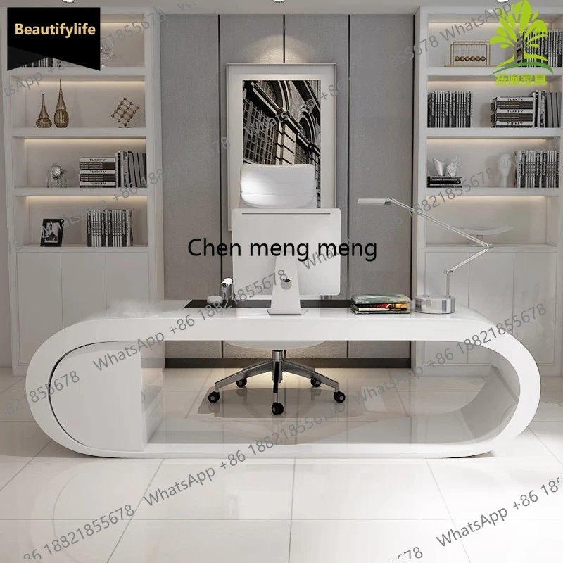 B567 Simple creative computer desk white reception desk apartment bar desktop computer desk new model
