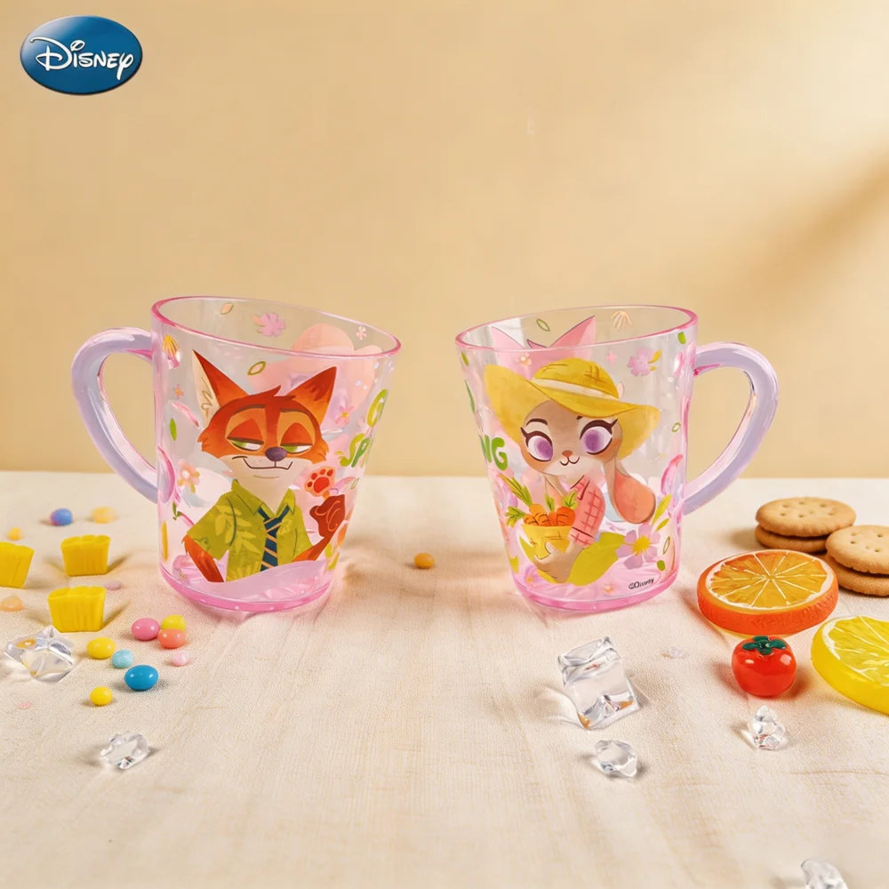 Vaso de Agua de ABS de Disney Zootopia Judy Nick, Taza de Mesa con Personajes de Dibujos Animados, Regalo para Fans, Hogar, Oficina, Cumpleaños, Navidad