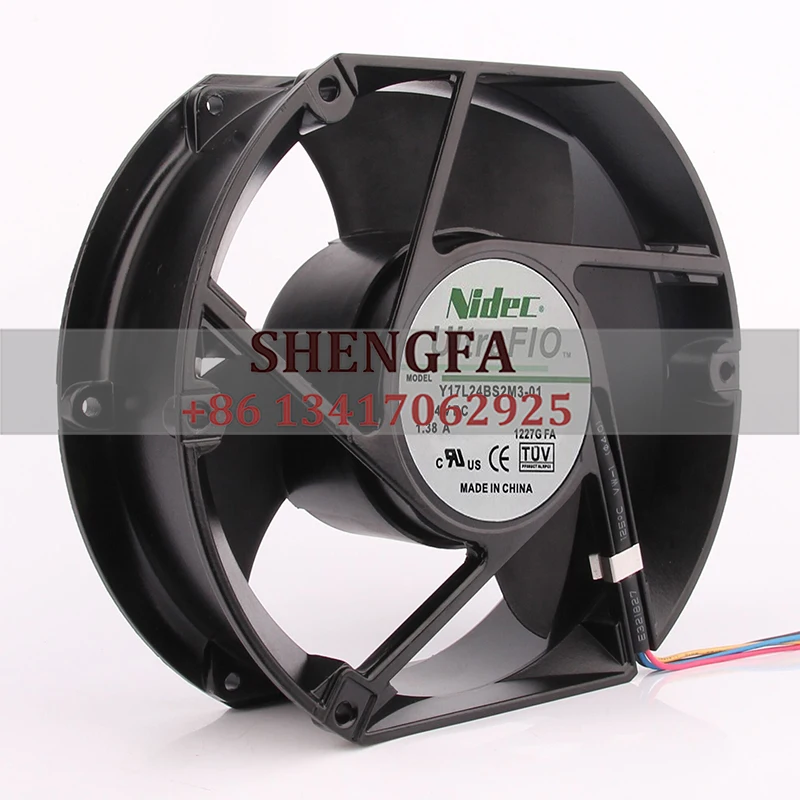 

NIDEC Case Fan Dual Ball Bearing Y17L24BS2M3-01 170*150*50MM 24V 1.38A 17251 Violent Inverter Cooling Fan