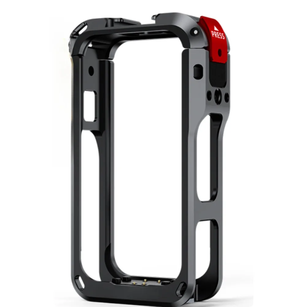 Aluminum Alloy Camera Cage With Silicone Lens Cover And Wind Muff For Insta360 X6 Action Camera Protective Frame Accessories