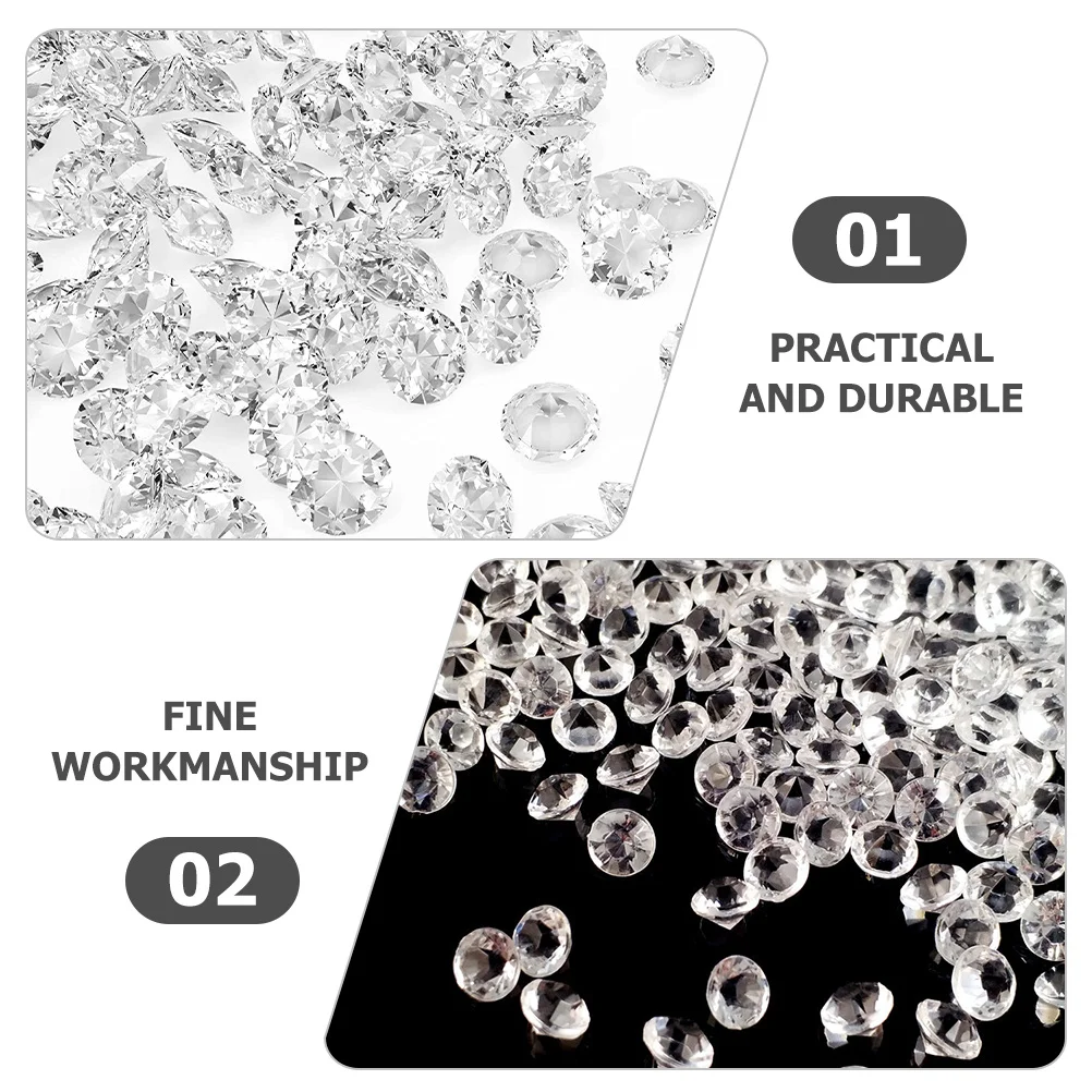 500 szt. Akrylowych Diamentowych Cyrkonii Wypełniaczy do Wazonów Dekoracji Stołu na Przyjęcia Weselne DIY Akrylowe Kryształy Ekspozycja Biżuterii