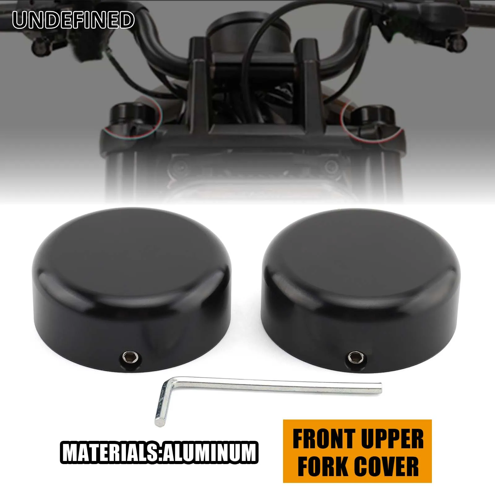 

Motorcycle Black Front Upper Fork Stem Cover Caps For Harley Sportster S 1250 RH1250 S 2021-2024 Moto Accessories CNC Aluminum