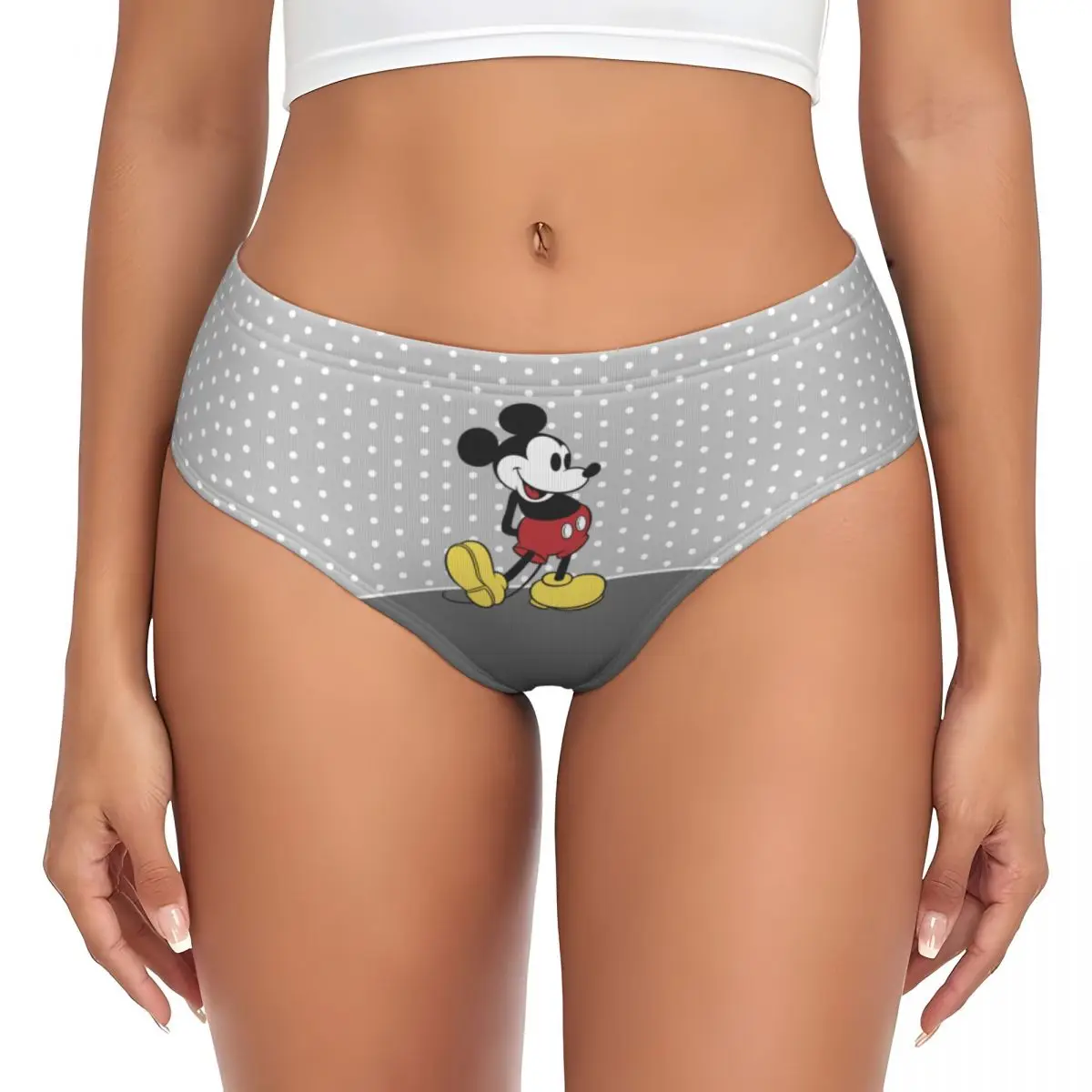 Women's Kawaii Underwear Brief Mickey Mouse Accessories Cozy Ladies Panties Briefs