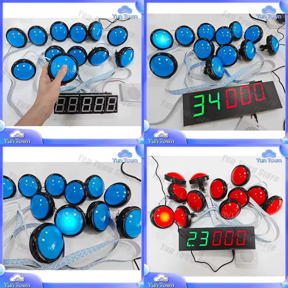 Custom Batak Style High Speed Reaction Training Push LED Button Interactive Lights Timing Test Visual Reflex Speed Game for