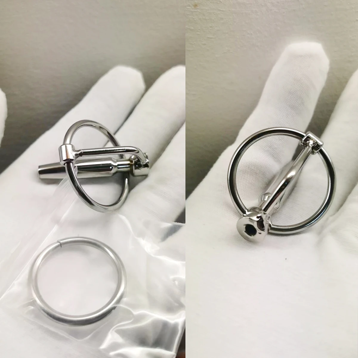 قسطرة الإحليل المعدنية لعبة استثارة القضيب مع حلقة القضيب موسع الإحليل الأصوات الجنسية السبر قسطرة الإحليل ألعاب مثيرة للرجال