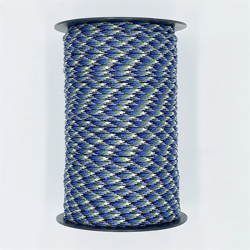 100M 550 Military Standard 7-Core Paracord Rope 4mm Outdoor Camouflage Parachute Cord Survival Umbrella Tent Lanyard Strap