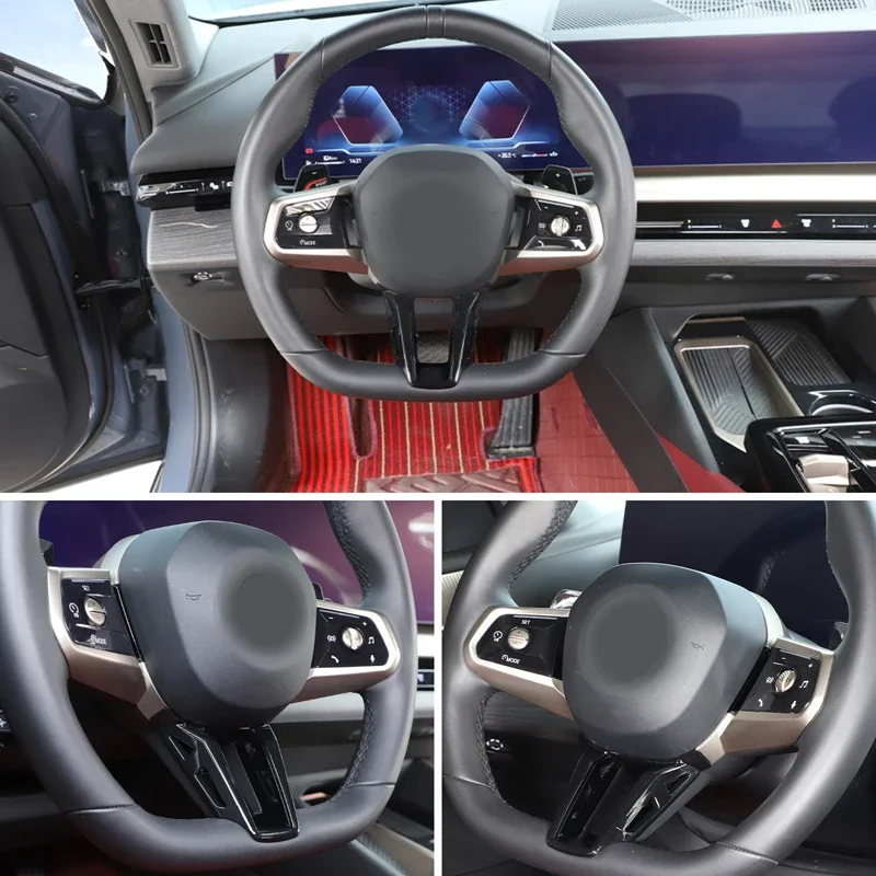

Gao Ruying For BMW X3 G45 2025-2026 ABS Carbon Fiber Car Steering Wheel Frame Cover Trim Interior Car Accessories