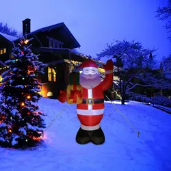 Santa Claus Christmas Decoration Inflatable Toy dachshund Snowman Built-in LED Lights kids Adult Xmas Gift Decoration Santa Hats